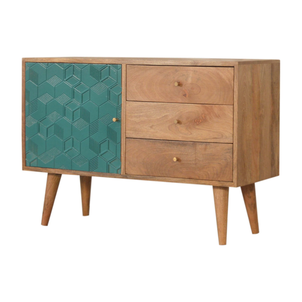 Acadia Teal Cabinet Chest of Drawers