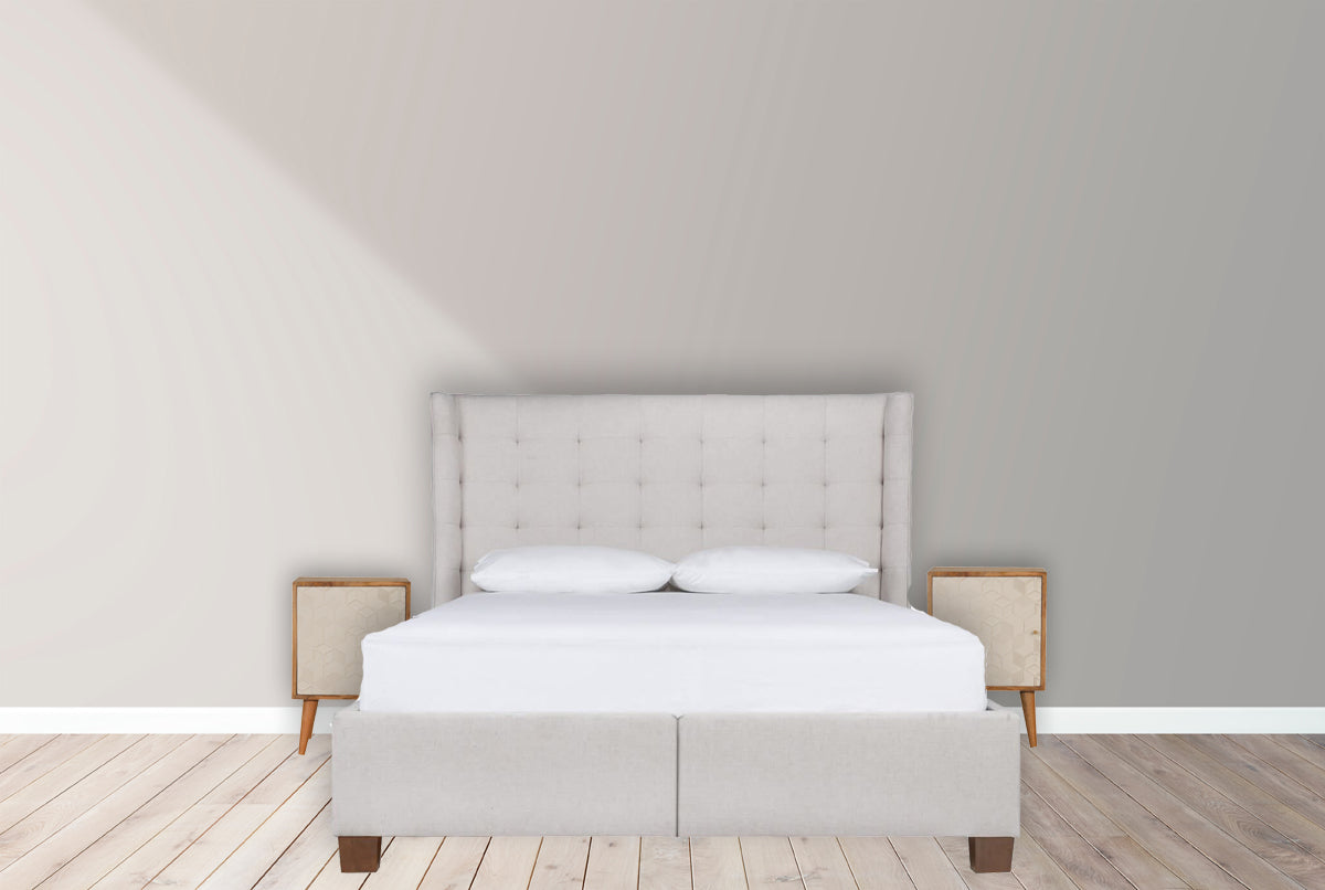Acadia White Door Bedside Table