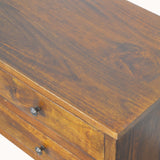 Chestnut Nordic Style TV Unit Chest of Drawers