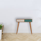 Acadia Teal and White Console Table