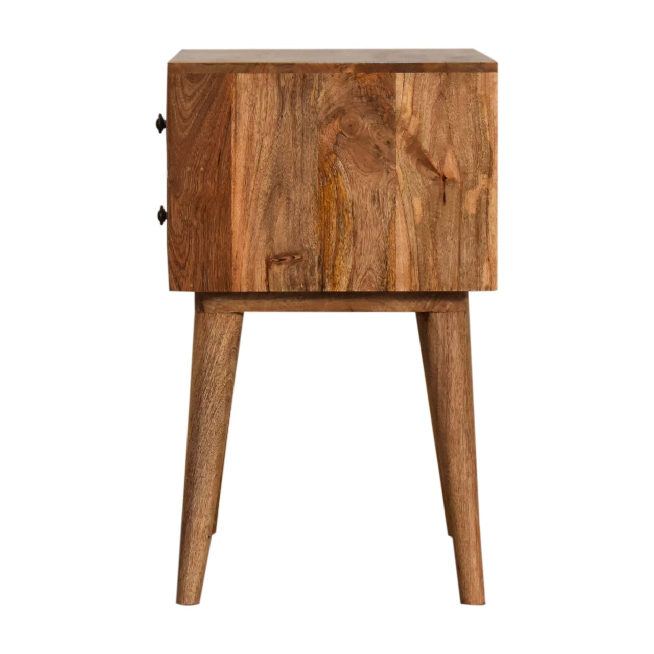 Triangular Printed Bedside Table | Oak Mango Wood