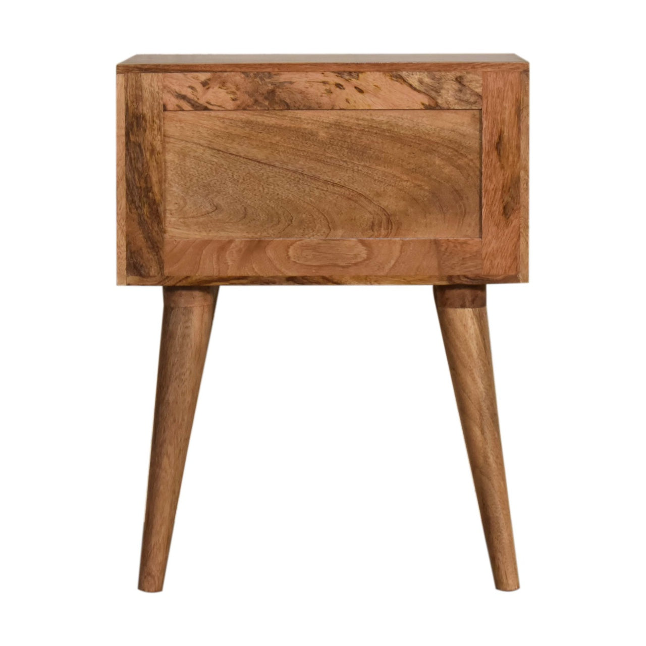 Triangular Printed Bedside Table | Oak Mango Wood