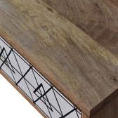 Triangular Long Console Table | Oak-Ish Solid Mango Wood