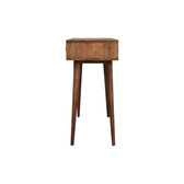 Triangular Long Console Table | Oak-Ish Solid Mango Wood