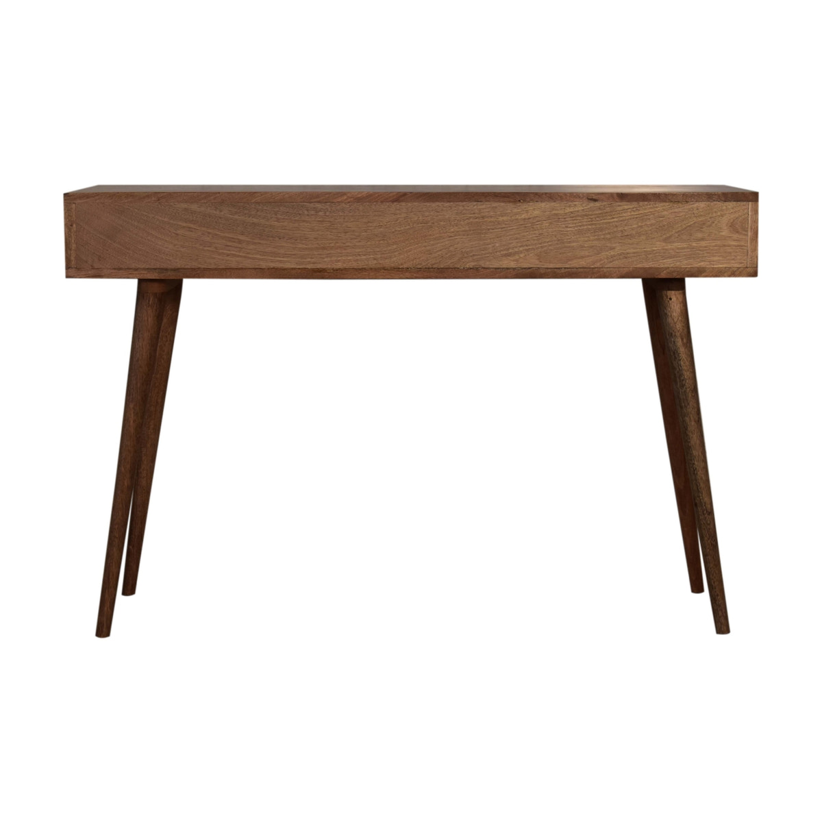 Triangular Long Console Table | Oak-Ish Solid Mango Wood