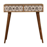 Triangular Console Table | Oak-Ish Solid Mango Wood