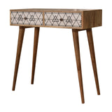 Triangular Console Table | Oak-Ish Solid Mango Wood