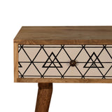 Triangular Console Table | Oak-Ish Solid Mango Wood