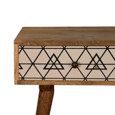 Triangular Console Table | Oak-Ish Solid Mango Wood