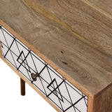 Triangular Console Table | Oak-Ish Solid Mango Wood