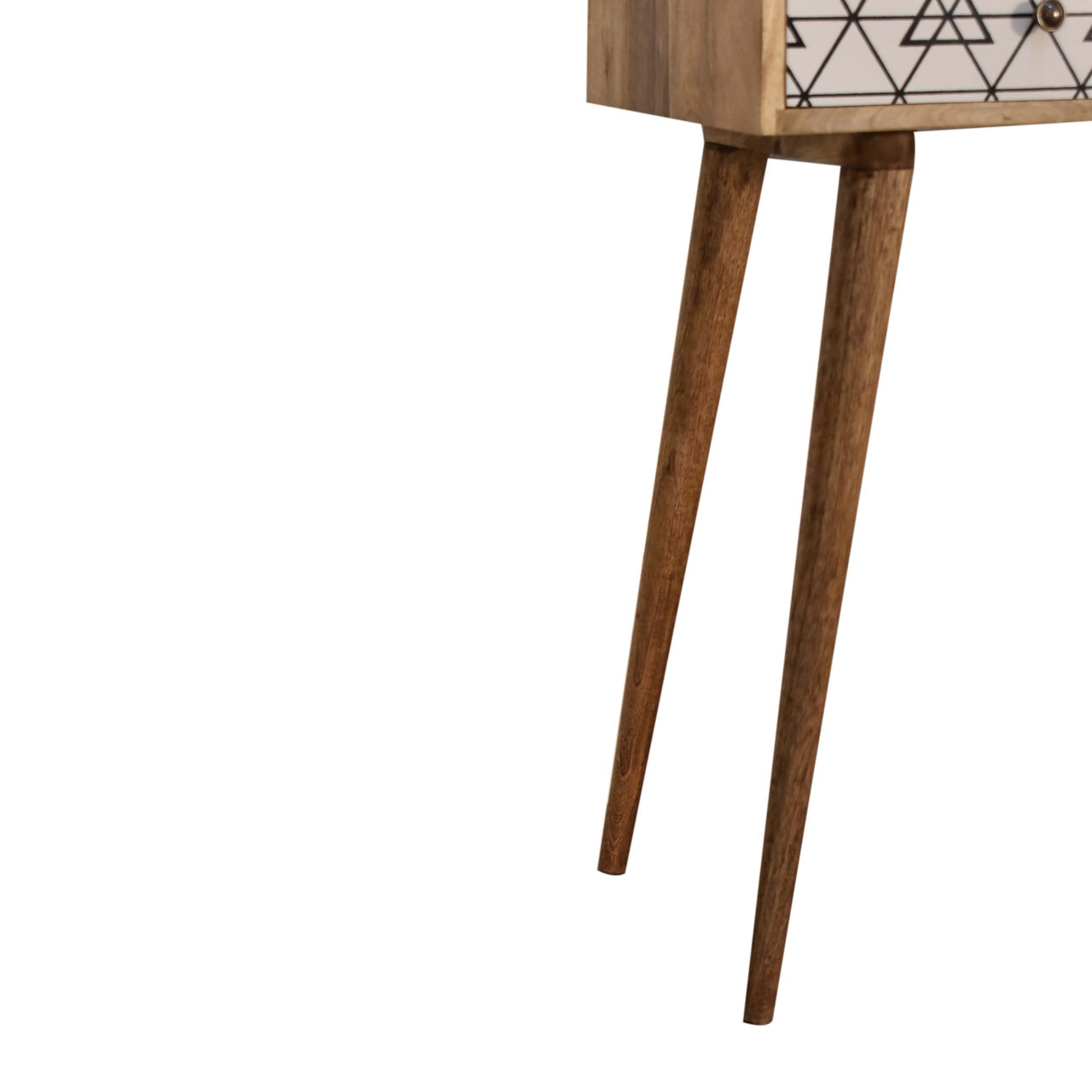 Triangular Console Table | Oak-Ish Solid Mango Wood