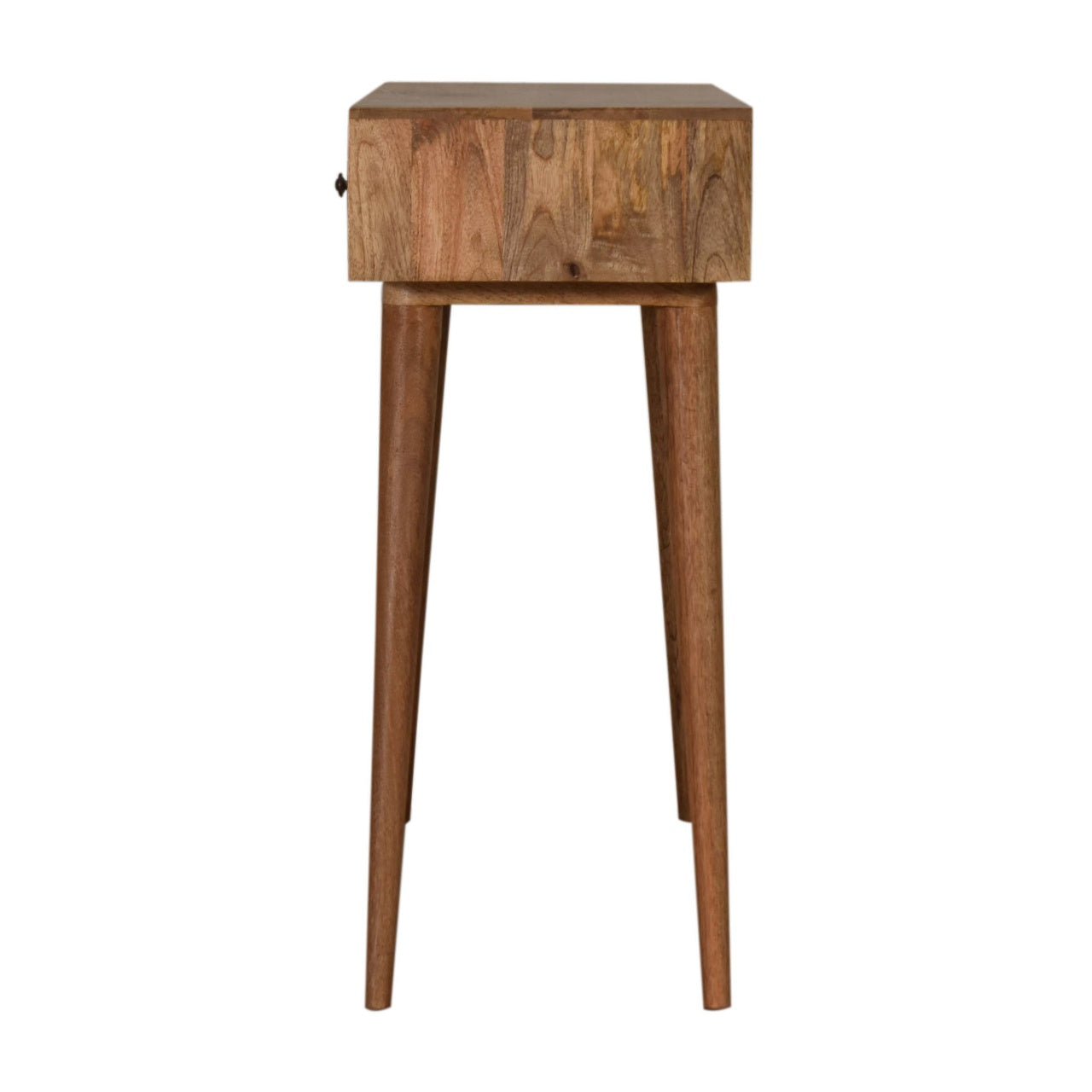 Triangular Console Table | Oak-Ish Solid Mango Wood