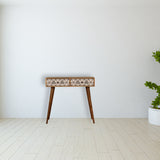 Triangular Console Table | Oak-Ish Solid Mango Wood