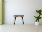 Triangular Console Table | Oak-Ish Solid Mango Wood