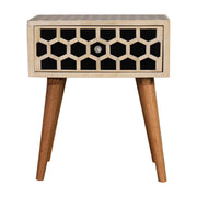 Honeycomb Bone Inlay Bedside Table