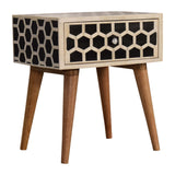 Honeycomb Bone Inlay Bedside Table