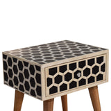 Honeycomb Bone Inlay Bedside Table
