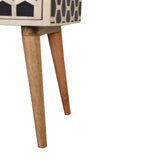 Honeycomb Bone Inlay Bedside Table