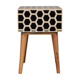 Honeycomb Bone Inlay Bedside Table