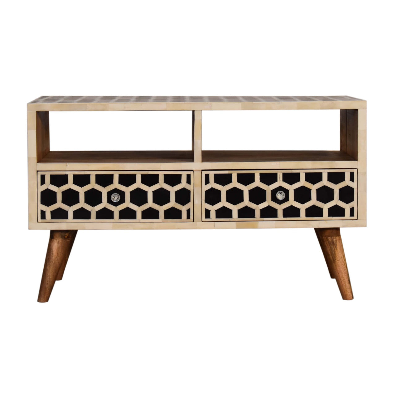 Honeycomb Bone Inlay TV Media Unit