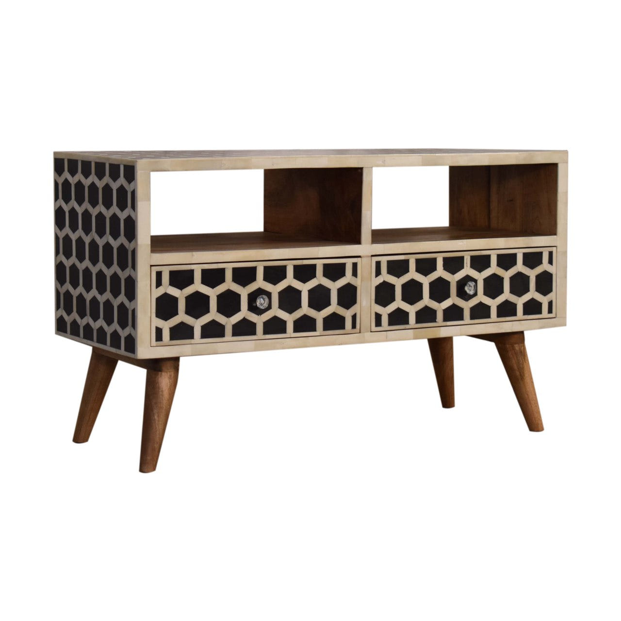 Honeycomb Bone Inlay TV Media Unit