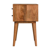 Teal Modern Solid Wood Bedside Table | Hand-Painted Mango Wood