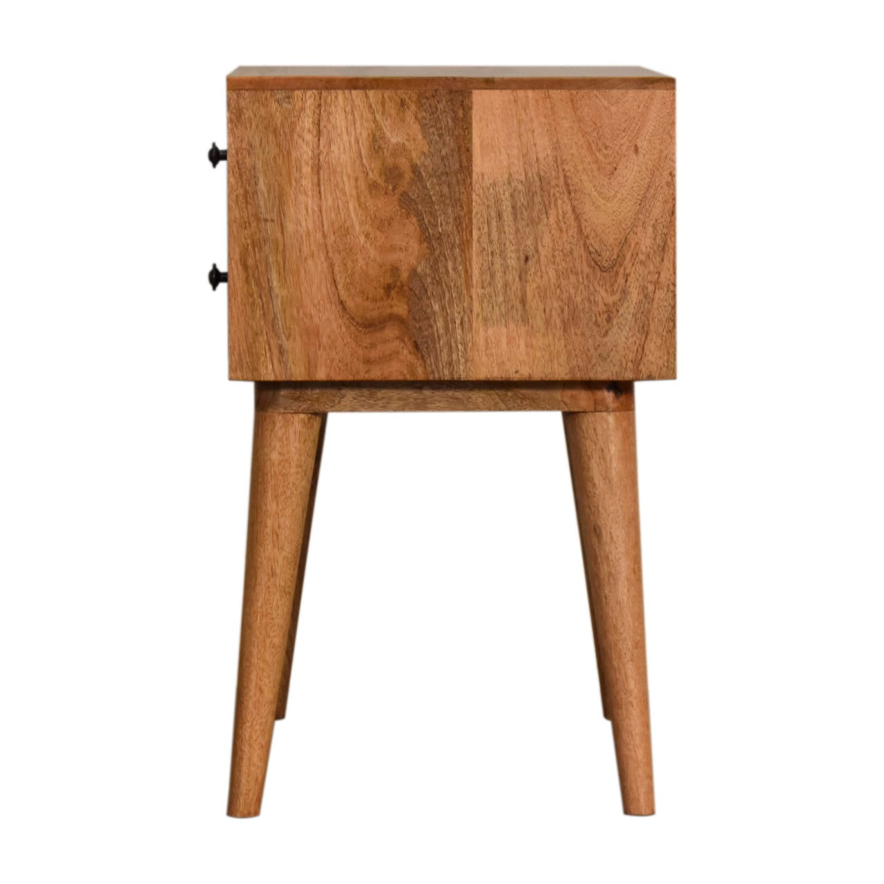 Teal Modern Solid Wood Bedside Table | Hand-Painted Mango Wood