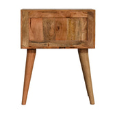 Teal Modern Solid Wood Bedside Table | Hand-Painted Mango Wood