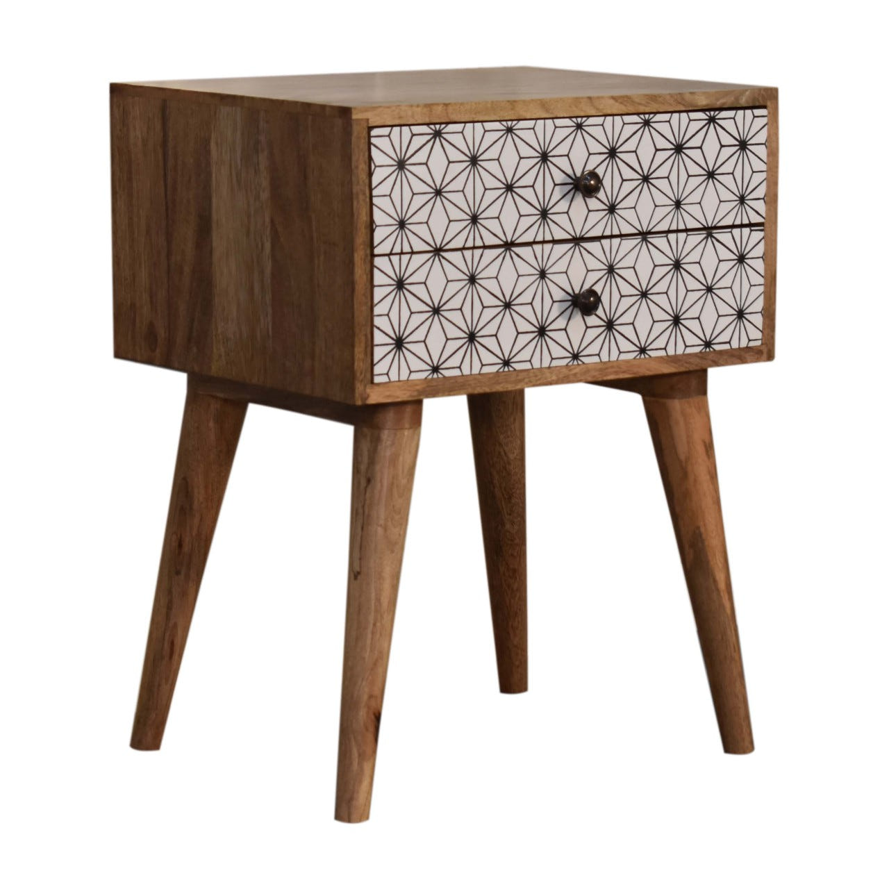 Prima Bedside Table | Oak Solid Mango Wood