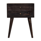 Ash Black Modern Solid Wood Bedside Table