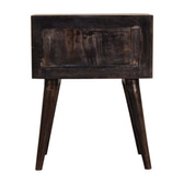 Ash Black Modern Solid Wood Bedside Table