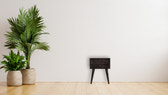 Ash Black Modern Solid Wood Bedside Table