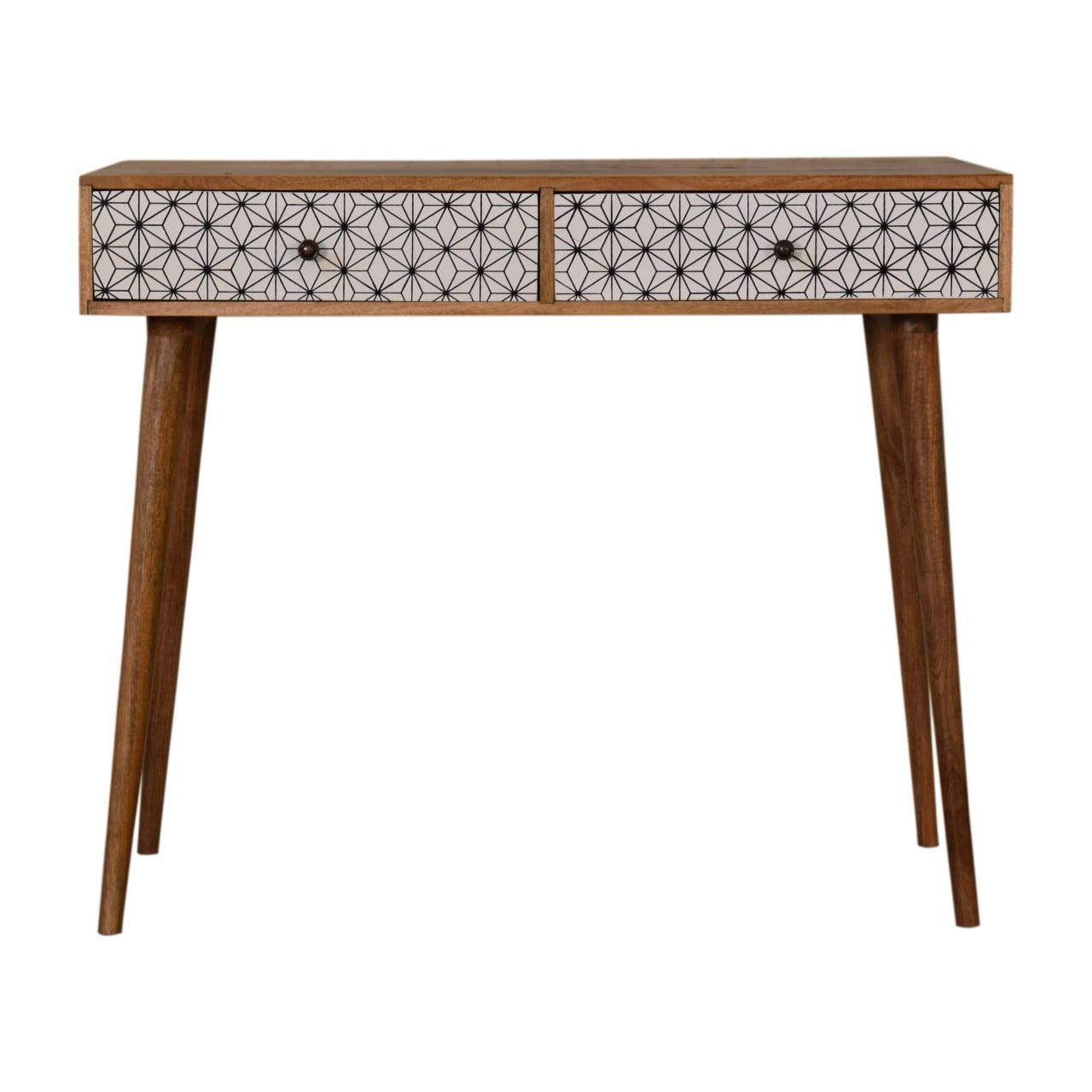 Sendai 2-Drawer Console Table | Oak-Ish Solid Mango Wood
