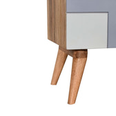 Quebec Blue Bedside Table | Hand-Painted Solid Mango Wood