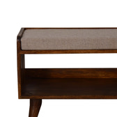 Brown Tweed Seat Pad Bench | Chestnut