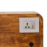 Curve Chestnut Cable Access Bedside Table