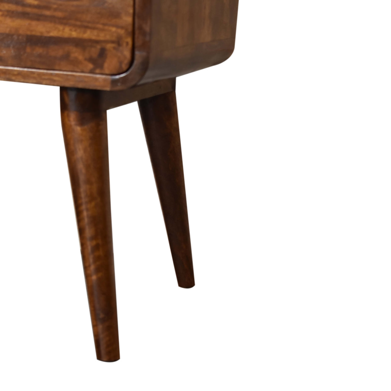 Curve Chestnut Cable Access Bedside Table