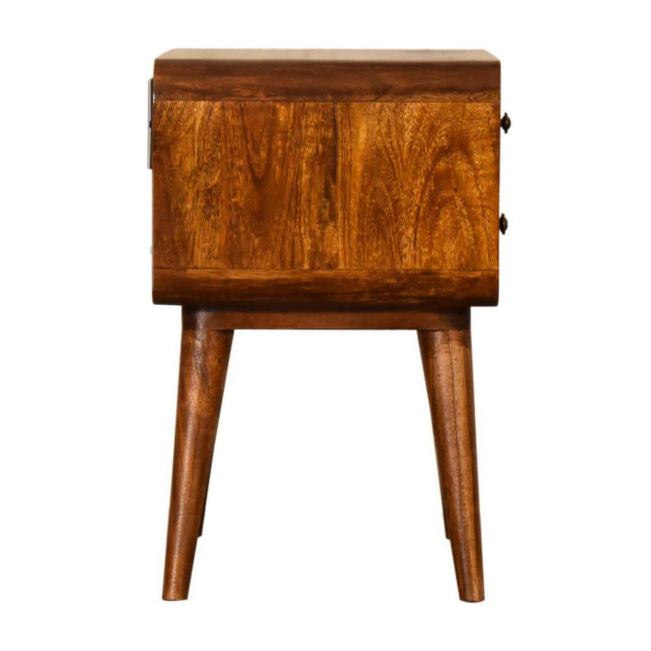 Curve Chestnut Cable Access Bedside Table