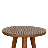Diamond Print End Table Accent Piece