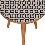 Diamond Print End Table Accent Piece