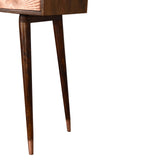 Manila Rose Gold Writing Desk | Chestnut Solid Mango Wood