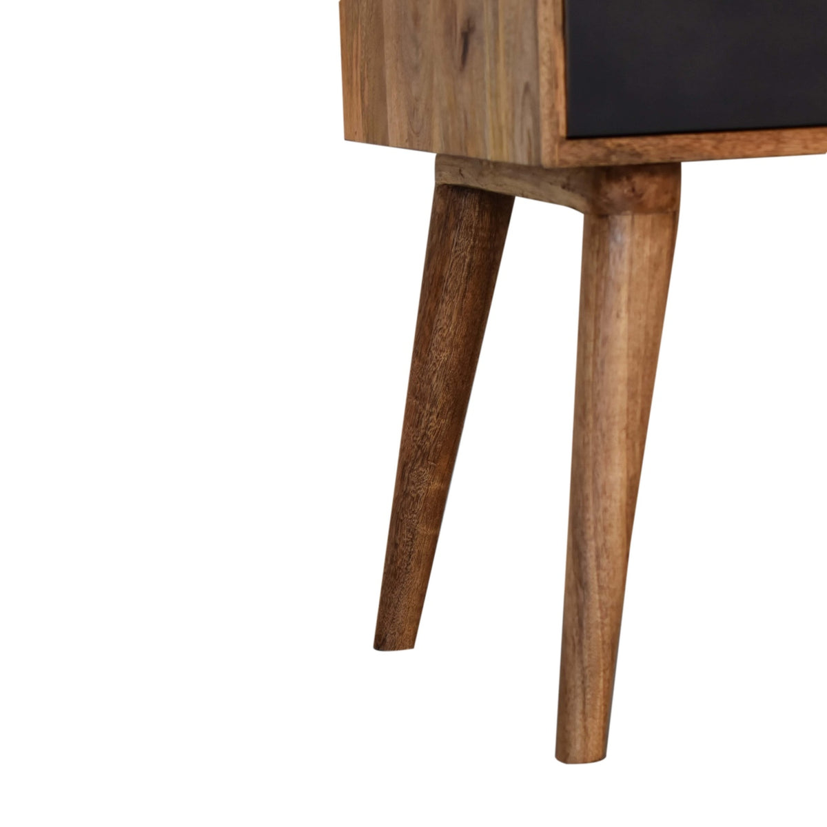Black Patterned Bedside Table