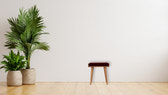 Wine Red Tray Style Footstool | Cotton Velvet