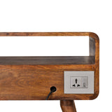Curve Chestnut Cable TV Unit Chest of Drawers