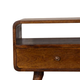 Curve Chestnut Cable TV Unit Chest of Drawers