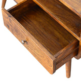 Curve Chestnut Cable TV Unit Chest of Drawers