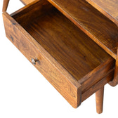 Curve Chestnut Cable TV Unit Chest of Drawers