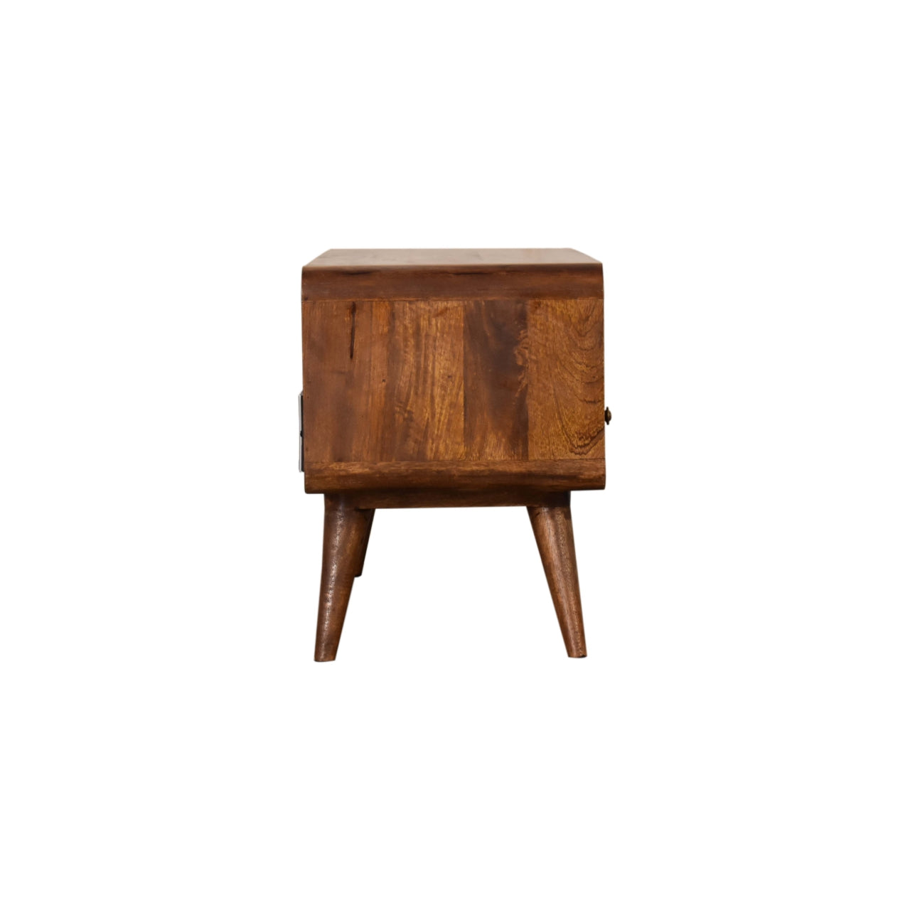Curve Chestnut Cable TV Unit Chest of Drawers