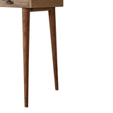 Gallery Back Cable Writing Desk | Oak Solid Mango Wood