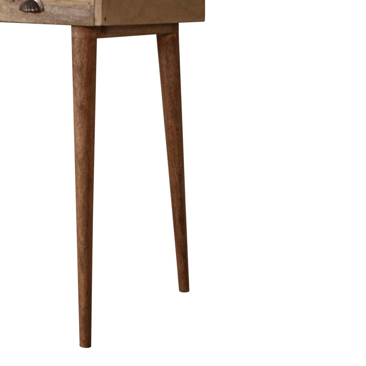 Gallery Back Cable Writing Desk | Oak Solid Mango Wood